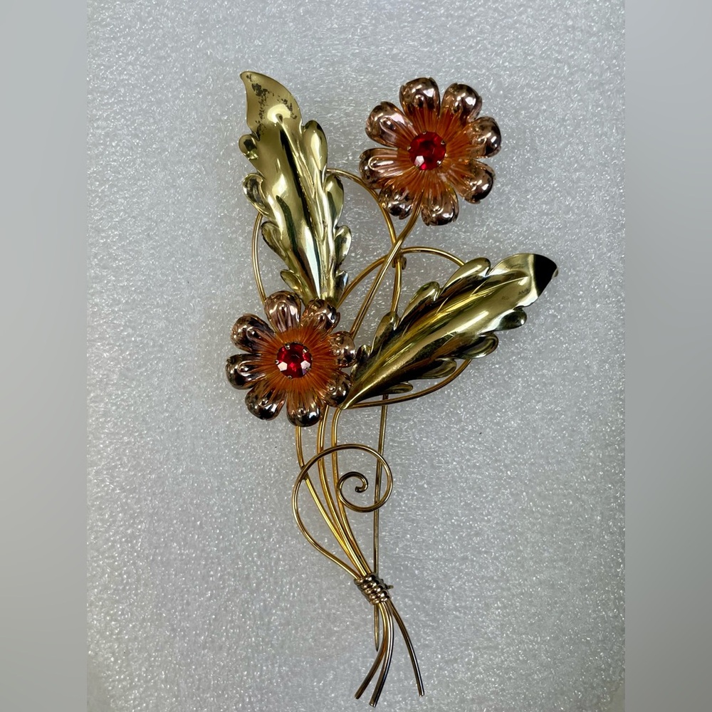 Vintage Van Dell 12K GF Brooch – Floral Bouquet Pin